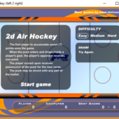 Air hockey (left 2 right)