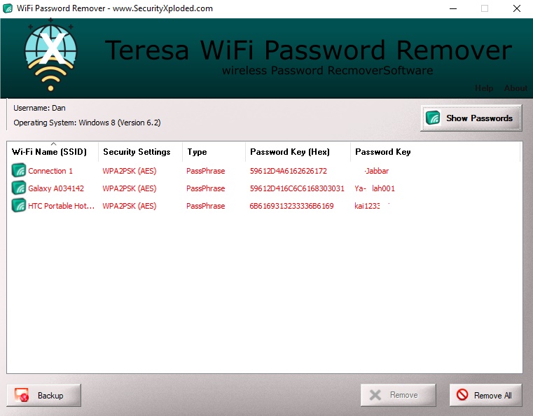 WiFi Password Remover