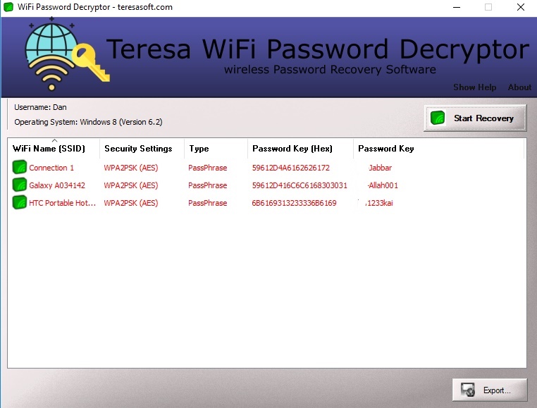 WiFi Password Descriptor